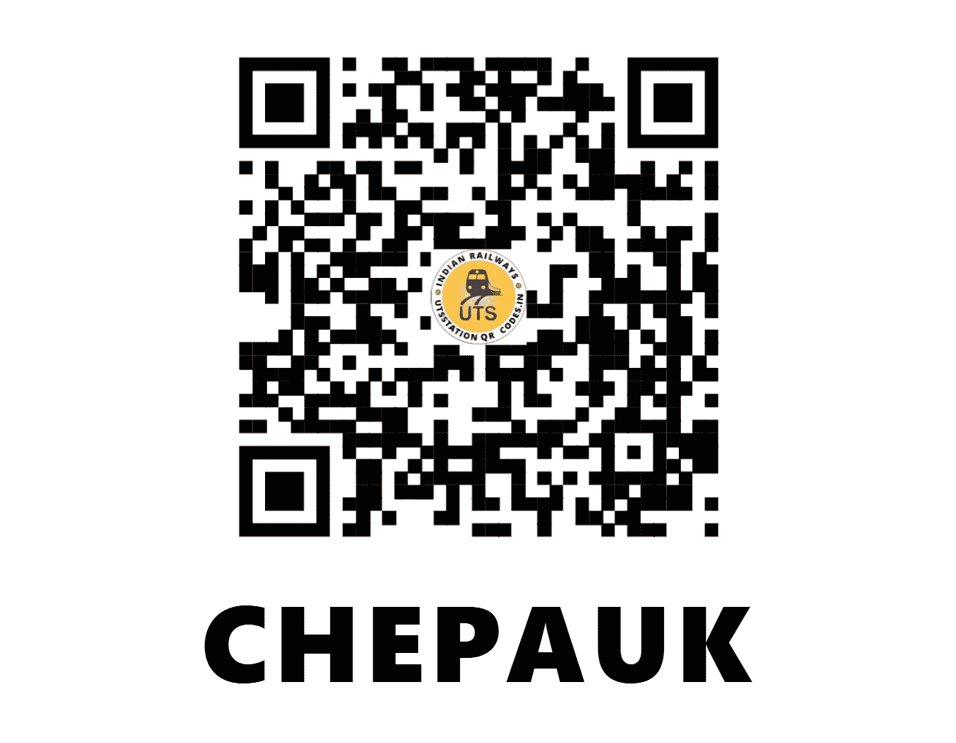UTS QR Code for CHEPAUK - MCPK (SR - TAMIL NADU)